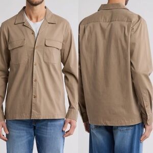 NWT men’s lucky brand Rancher Stretch Cotton Sateen Shirt Jacket tan size XL